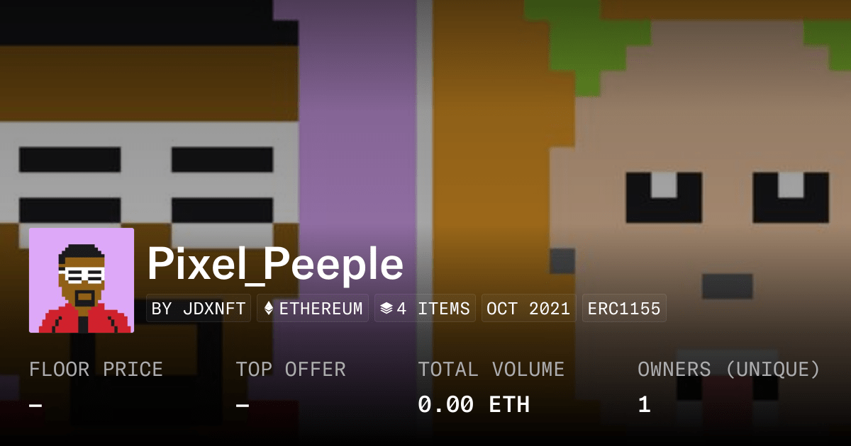 Pixel Peeple Collection Opensea