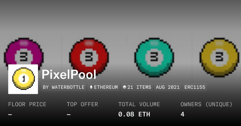 Pixel Pool Collection Opensea - Light Designs - Incredible High Resolution Collection