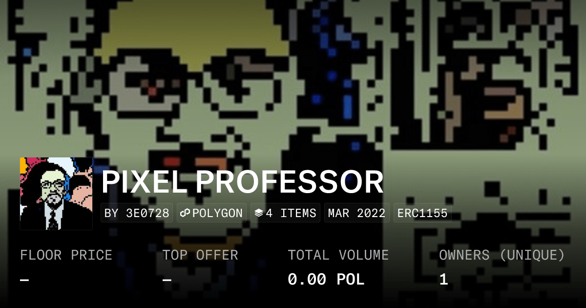 Pixel Professor Collection Opensea