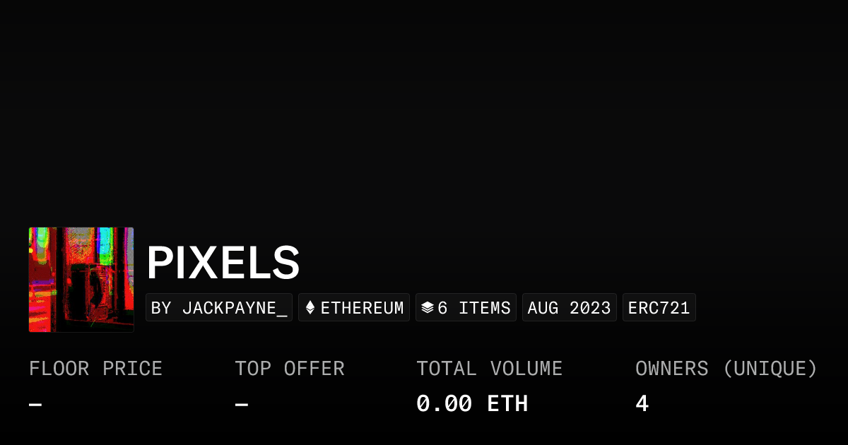 Pixels Collection Opensea