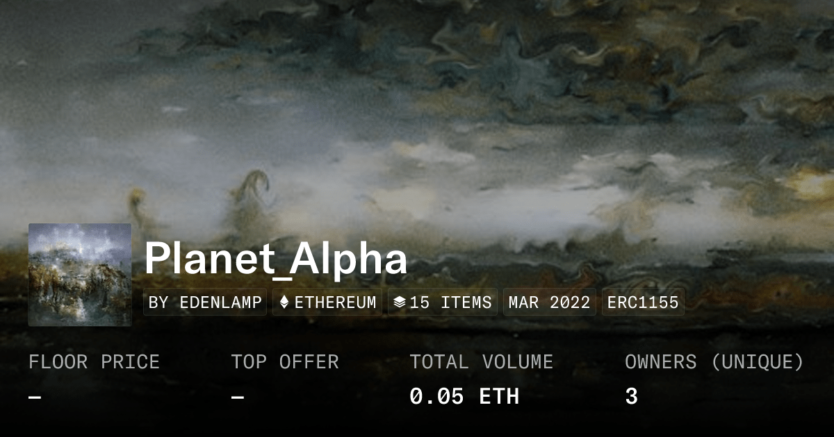 Planet Alpha Collection Opensea