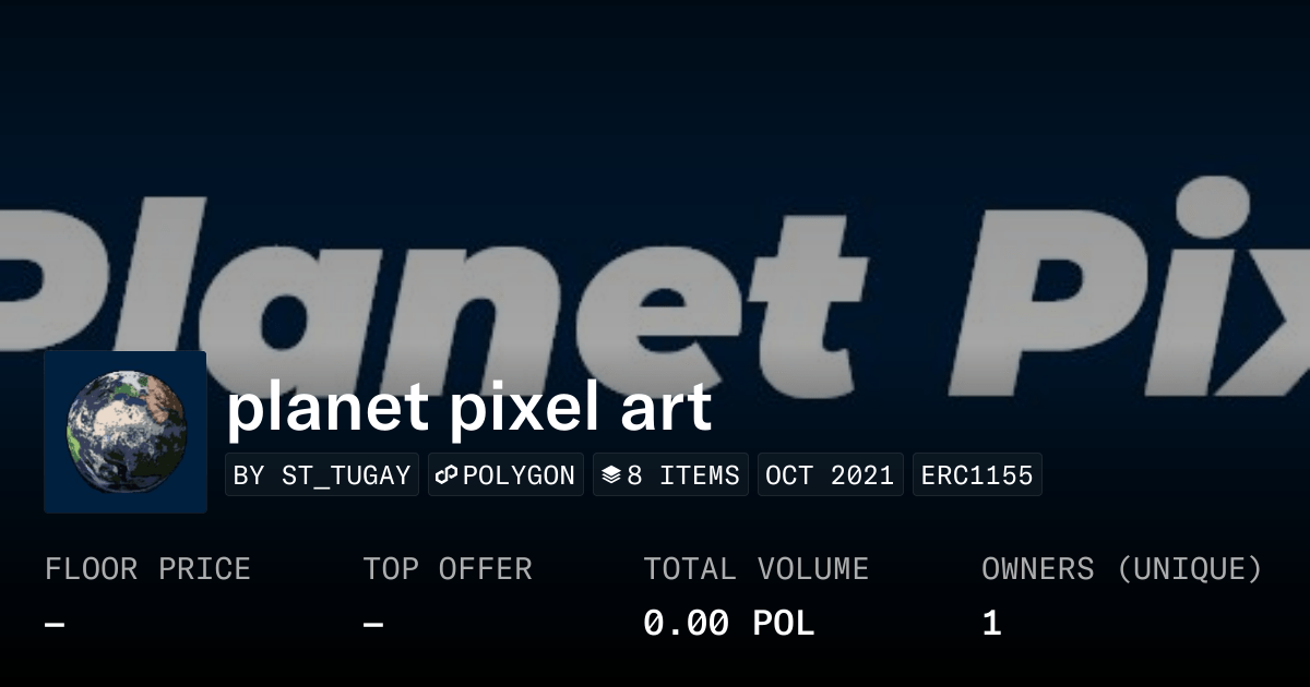 Planet Pixel Art Collection Opensea