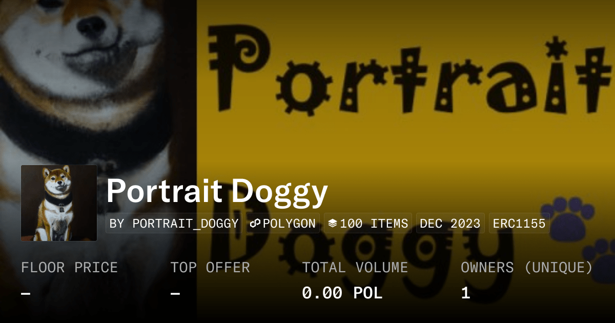 Portrait Doggy Collection Opensea