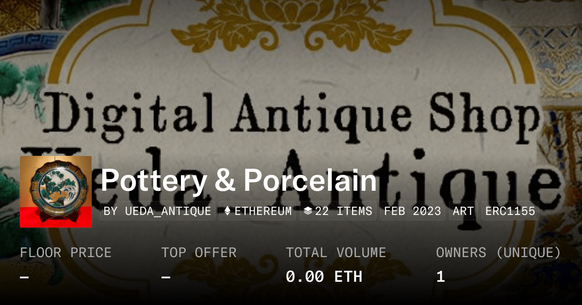 Pottery Porcelain Collection Opensea