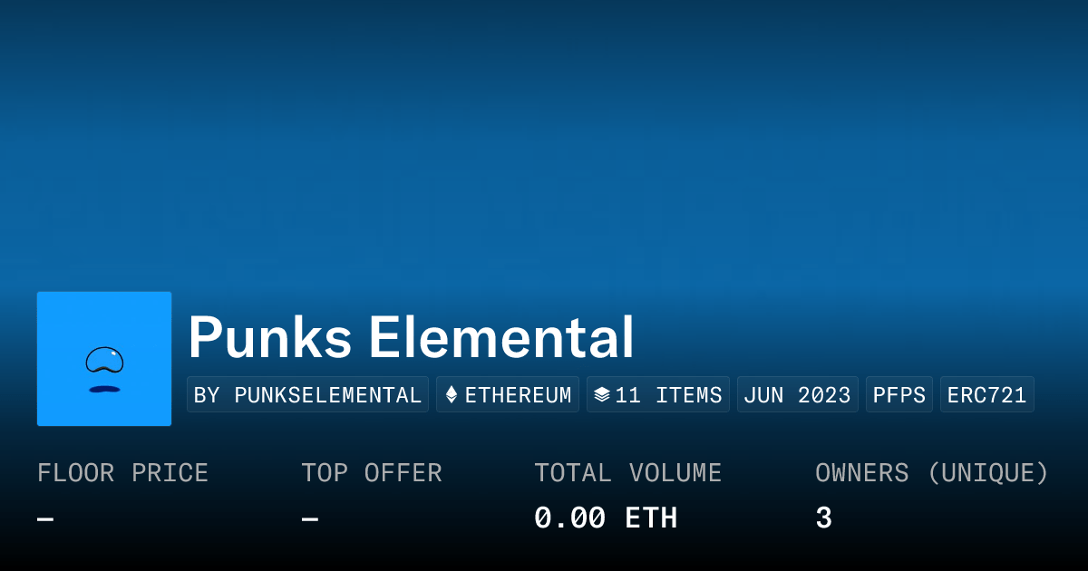 Punks Elemental Collection Opensea