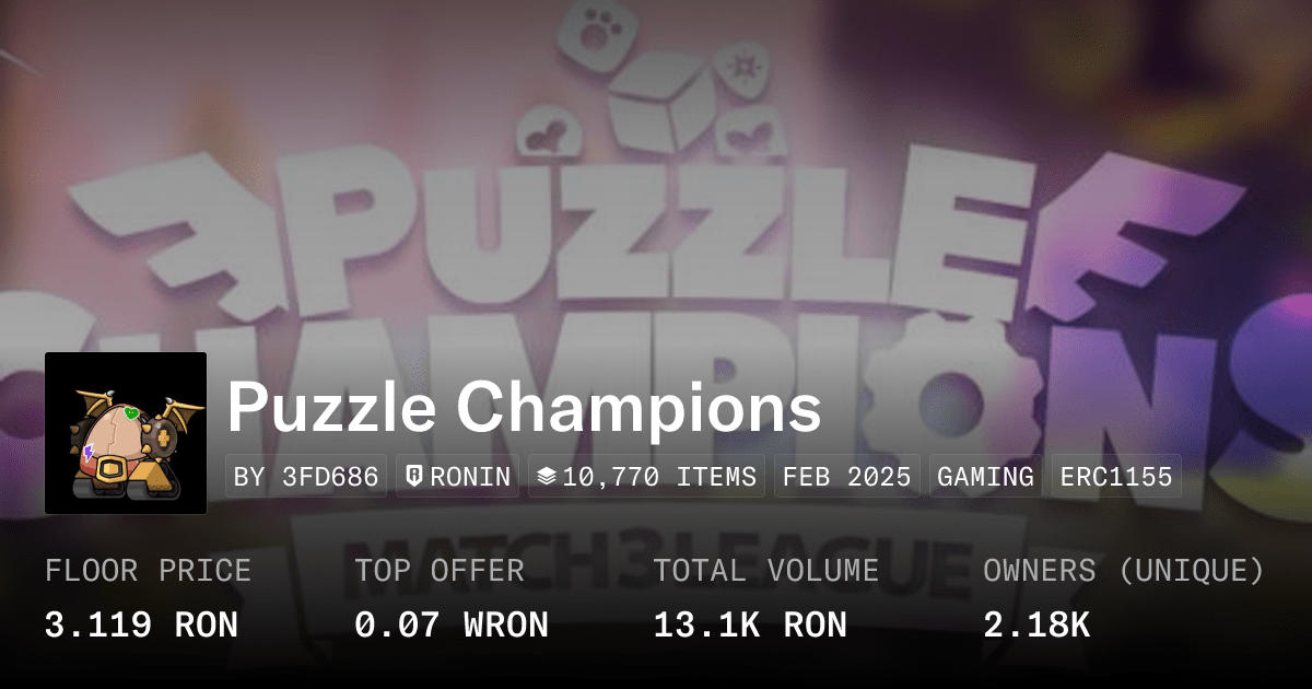 Puzzle Champions Collection Opensea