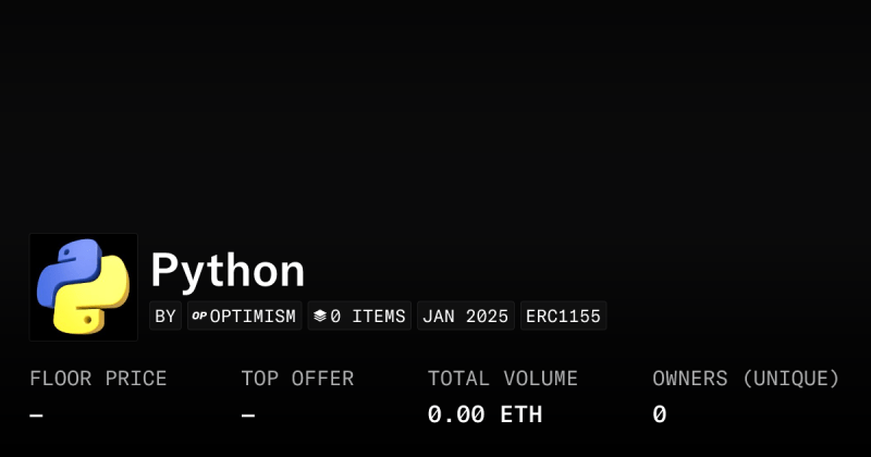 Crypto Python Collection Opensea - Stunning Minimal Pattern - High Resolution