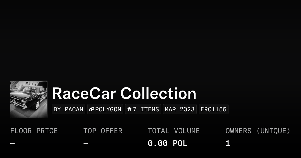 Racecar Collection Collection Opensea