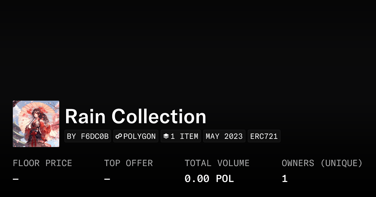 Rain Collection Collection Opensea