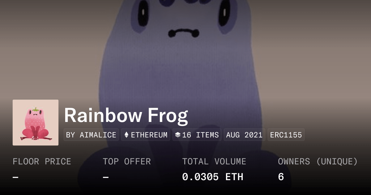 Rainbow Frog Collection Opensea