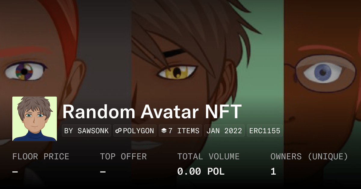 Random Avatar Nft Collection Opensea