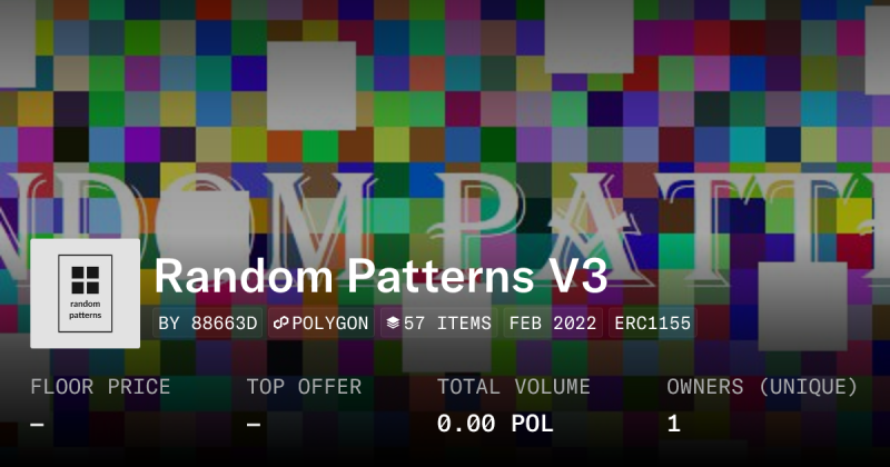 Random Patterns Collection Opensea - Abstract Wallpaper Collection - HD Quality