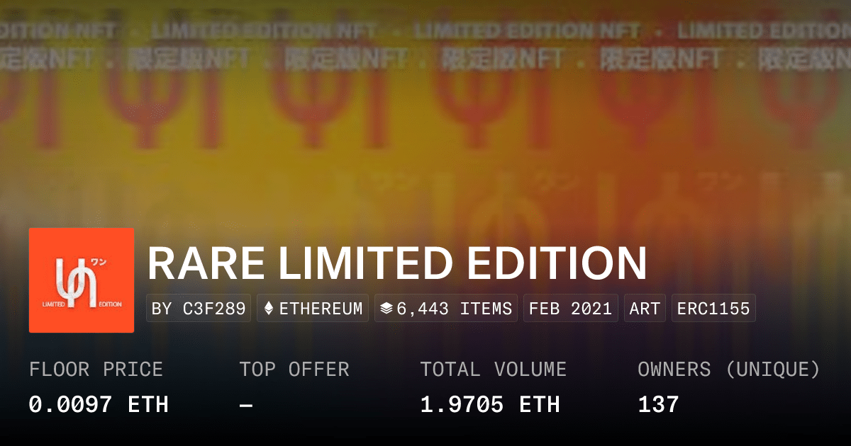 Rare Limited Edition Collection Opensea