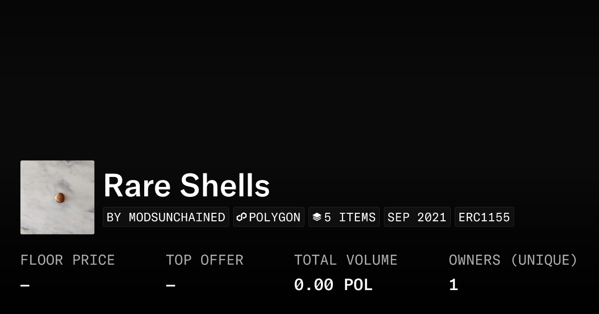 Rare Shells Collection Opensea