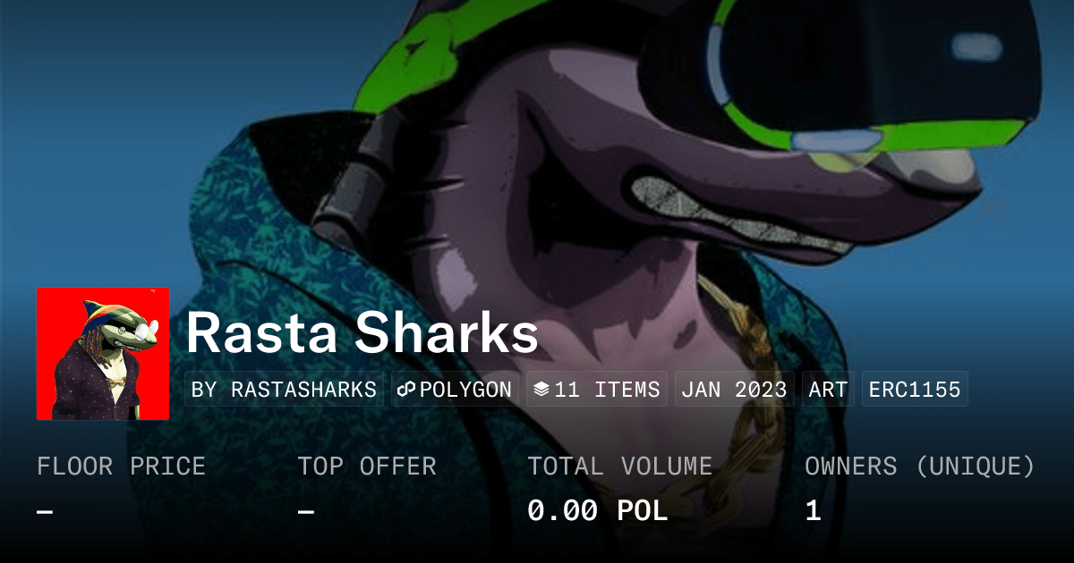 Rasta Sharks Collection Opensea