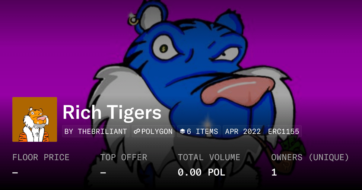 Rich Tigers Collection Opensea