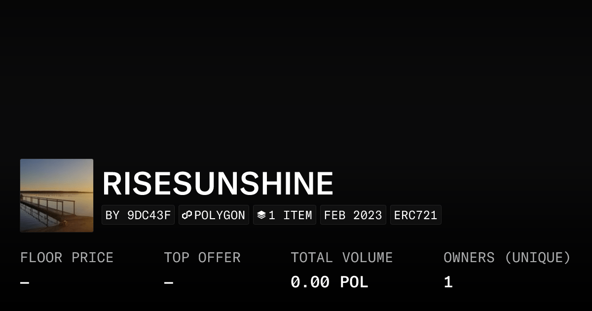 Risesunshine Collection Opensea