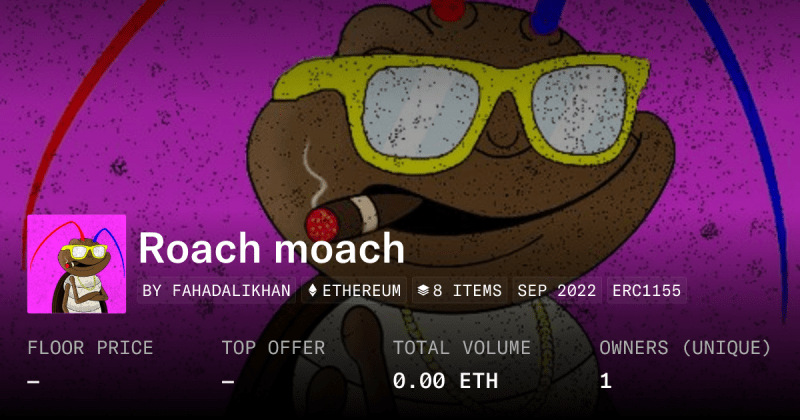 Roach Moach Collection Opensea - Light Pattern Collection - HD Quality