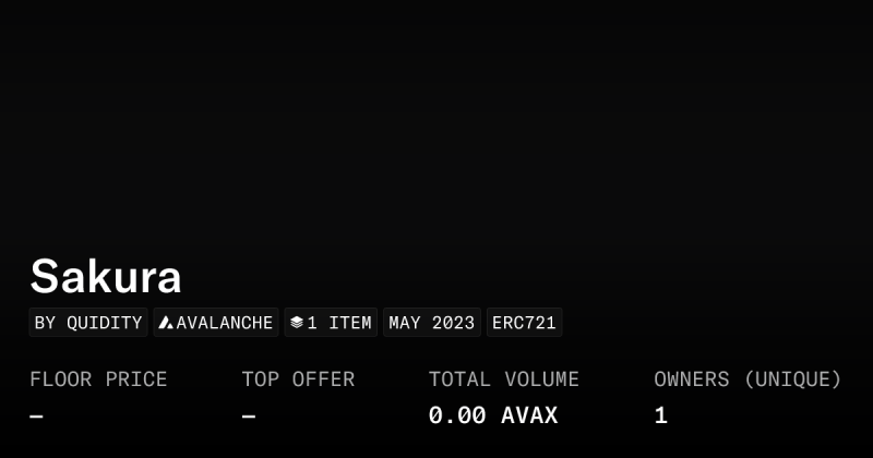 Sakura V2 Collection Opensea - Amazing Dark Wallpaper - 8K