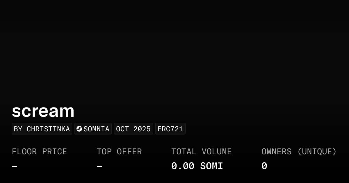 Scream Collection Opensea