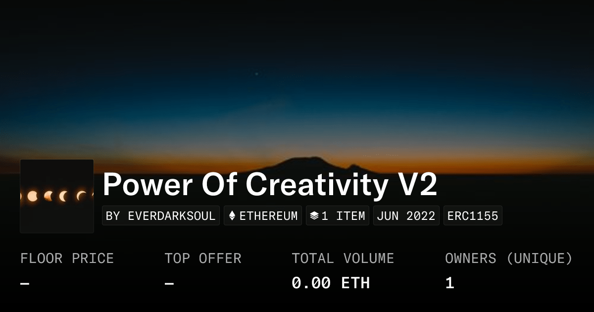 Power Of Creativity V2 Collection Opensea