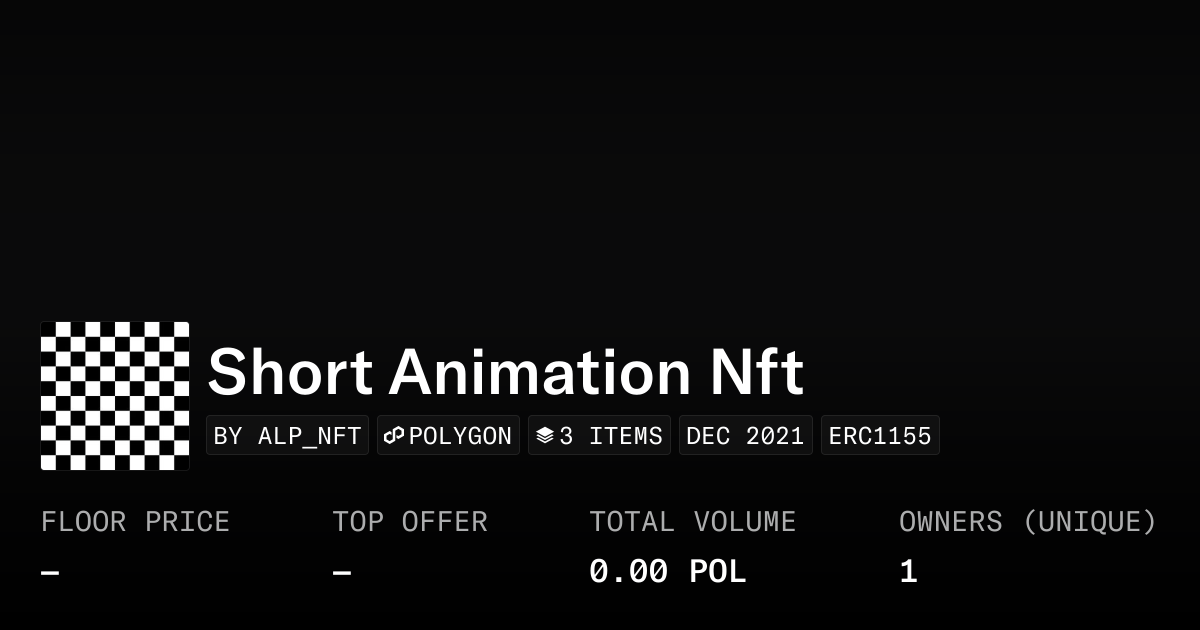 Short Animation Nft Collection Opensea