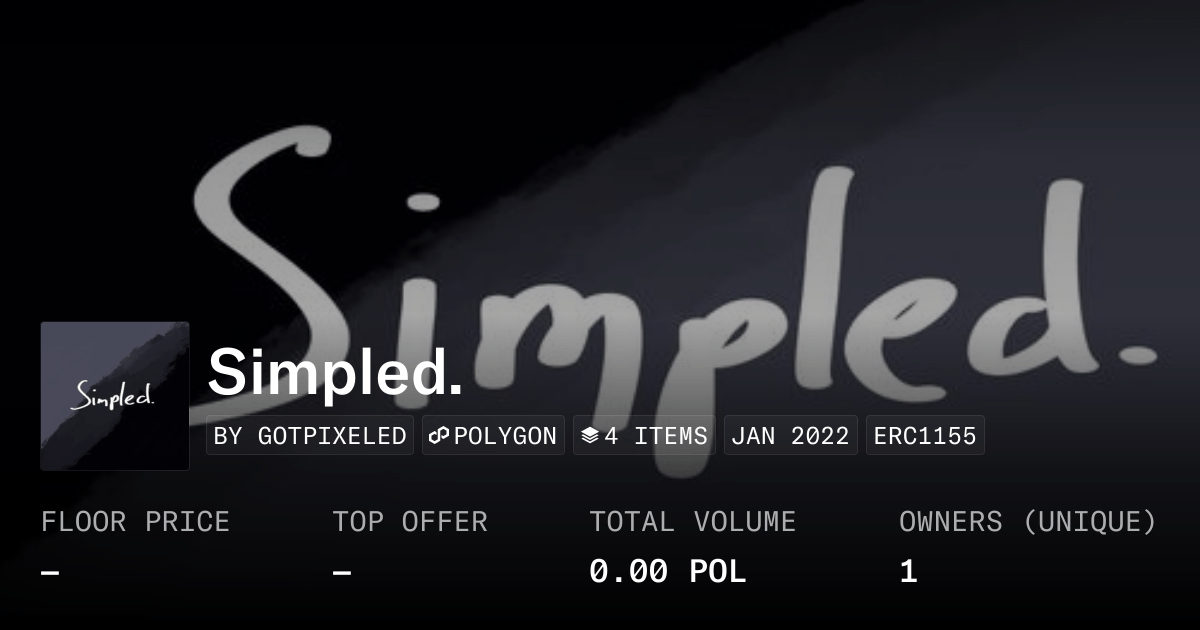 Simpled Collection Opensea