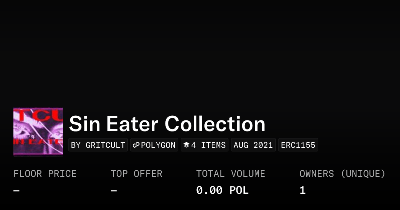 Sin Eater Comics Collection Opensea - Premium Mountain Photo Gallery - Retina