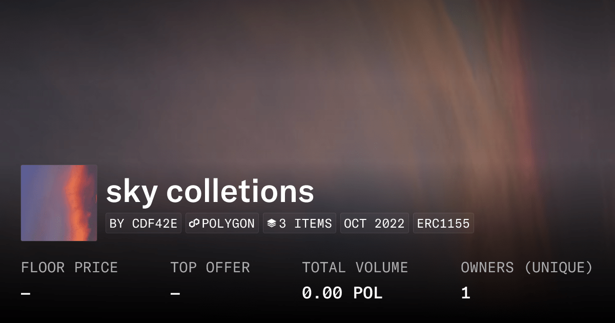 Sky Colletions Collection Opensea