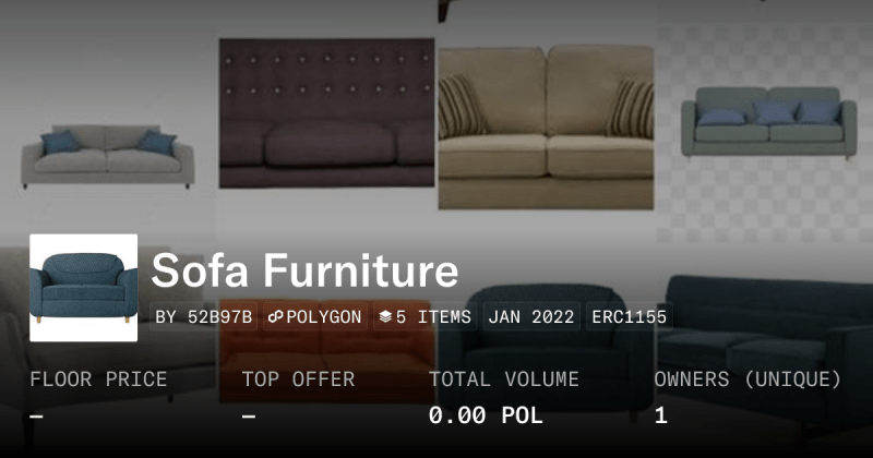 Sofa Collection Opensea - Sunset Illustration Collection - High Resolution Quality