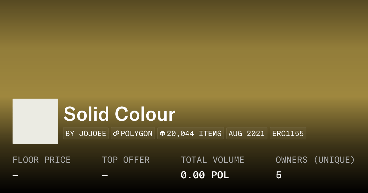 Solid Colour Collection Opensea