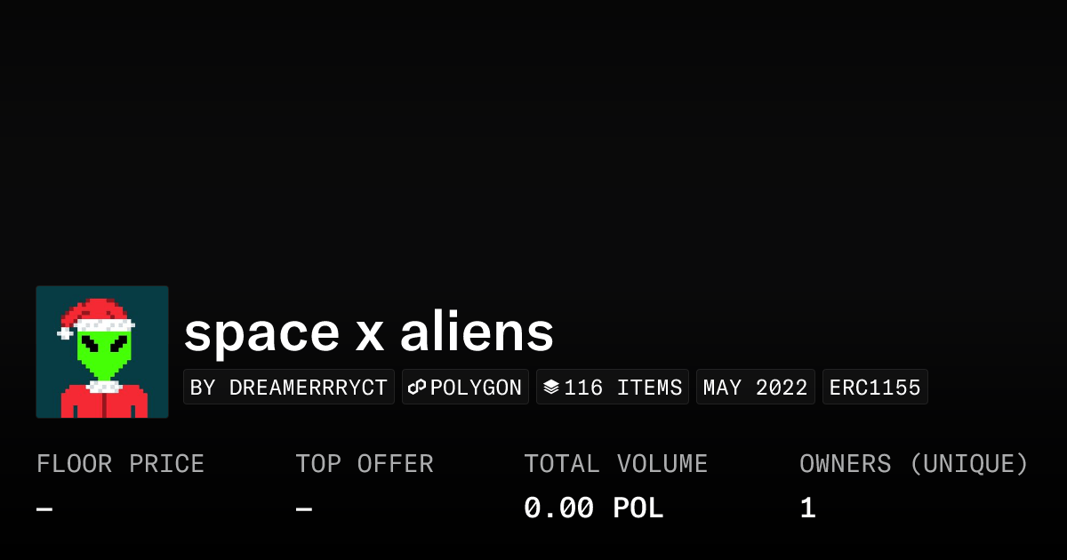 Space X Aliens Collection Opensea