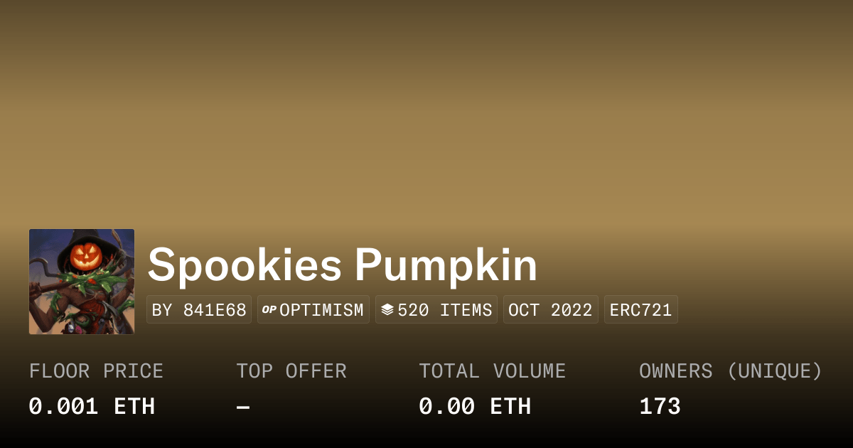 Spookies Pumpkin Collection Opensea