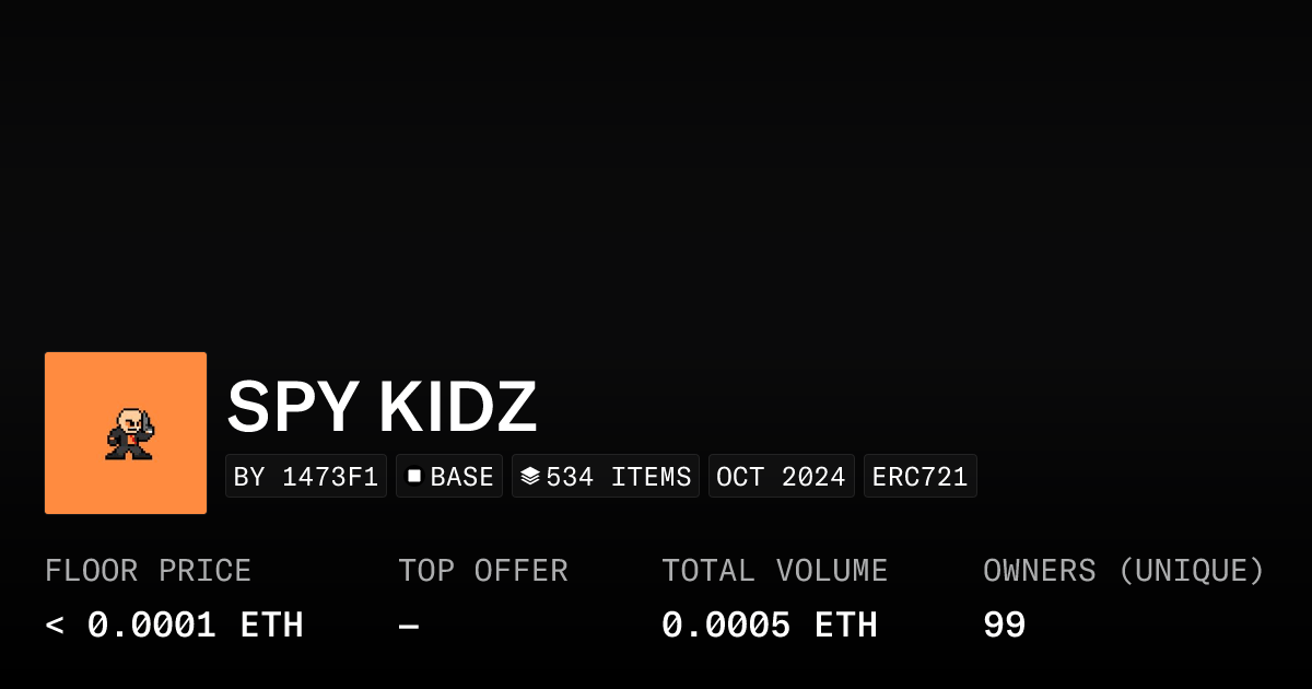 Spy Kidz Collection Opensea