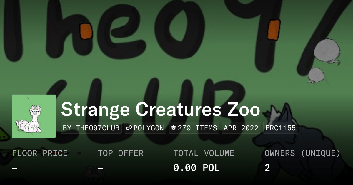 Strange Creatures Zoo Collection Opensea