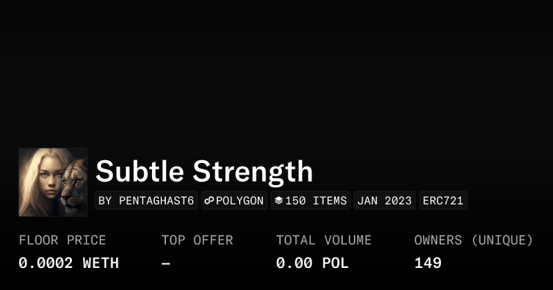 Subtle Strength Collection Opensea - Download Professional City Image | Ultra HD