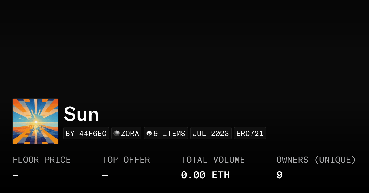 Sun Collection Opensea