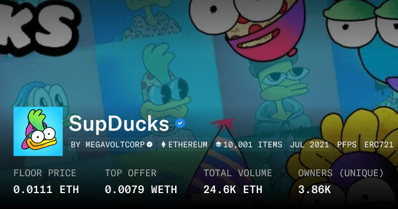 Supducks Collection Opensea - Vintage Backgrounds - Professional Retina Collection