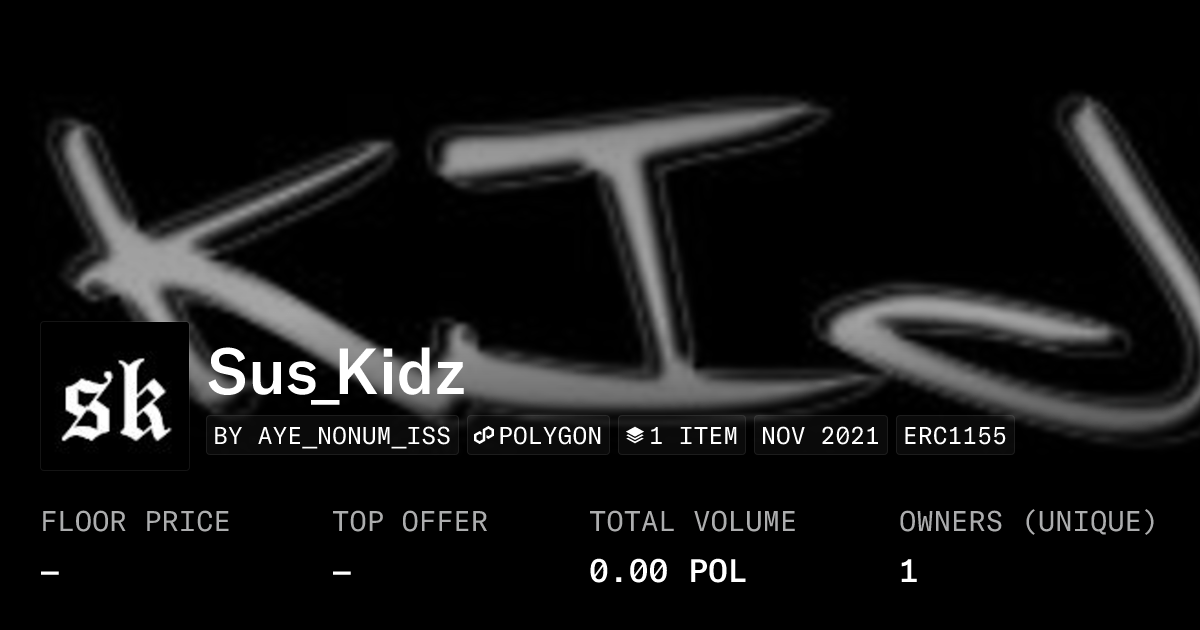 Sus Kidz Collection Opensea