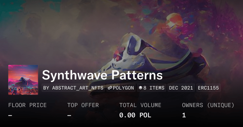 Synthwave Patterns Collection Opensea - Premium Minimal Image Gallery - Mobile