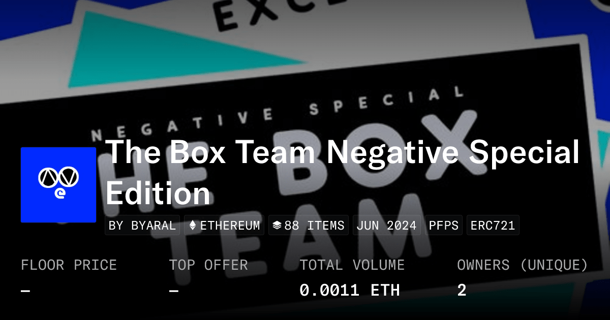 The Box Team Negative Special Edition Collection Opensea
