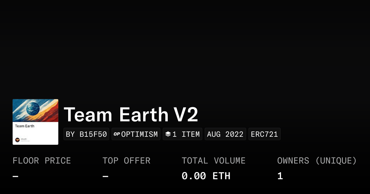Team Earth V2 Collection Opensea