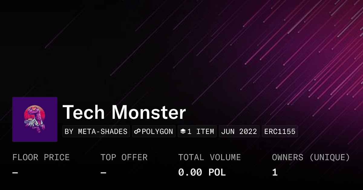 Tech Monster Collection Opensea