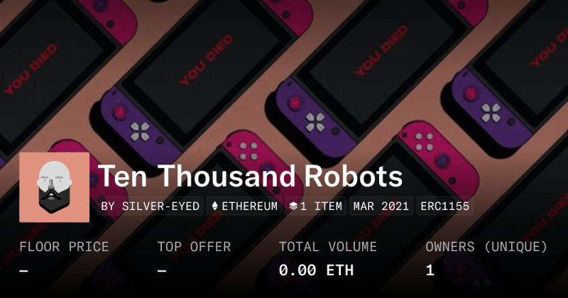 Ten Thousand Robots Collection Opensea - Dark Images - Premium HD Collection