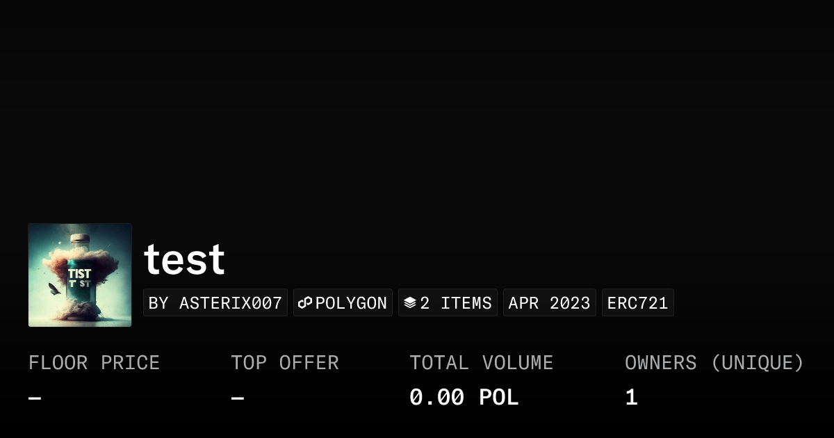 Test Collection Opensea