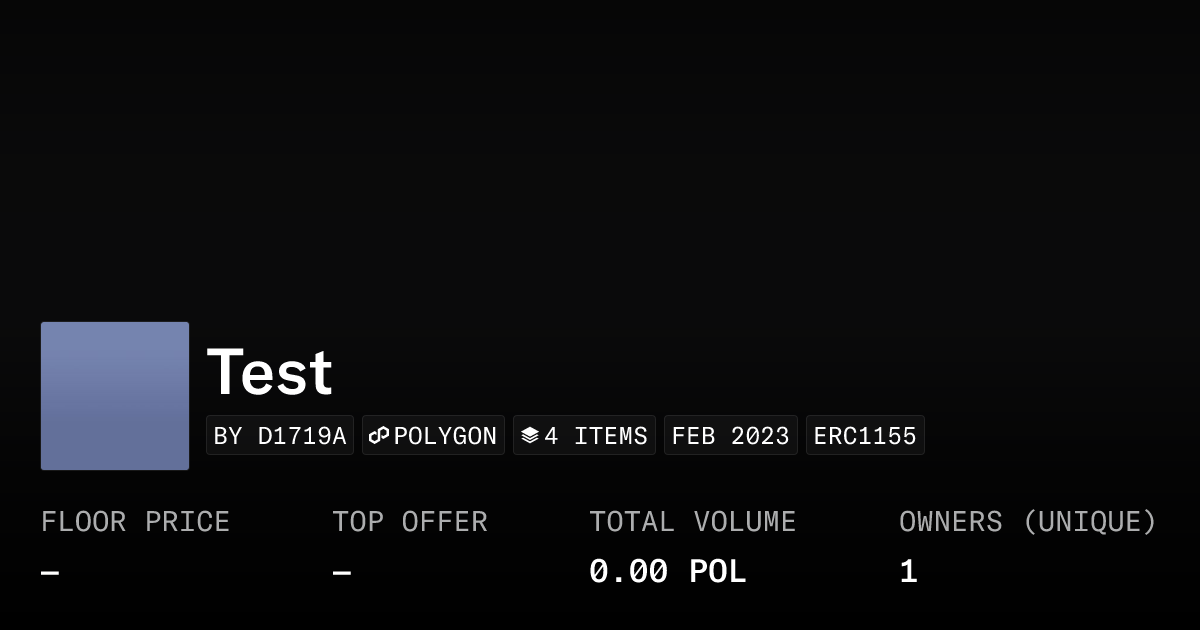 Test Collection Opensea