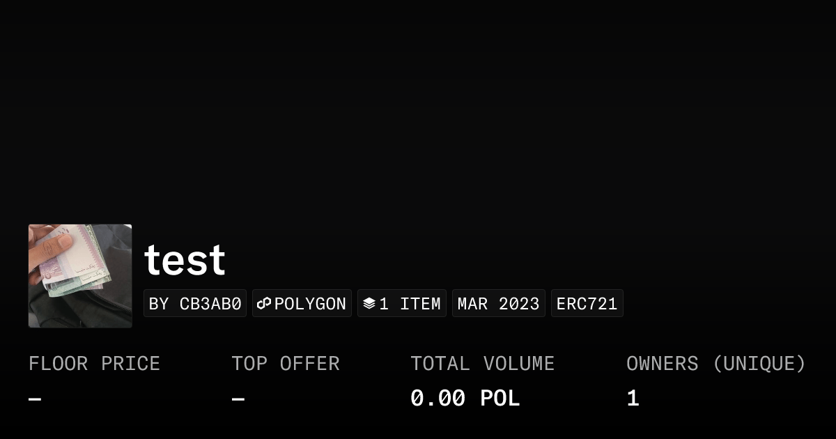 Test Collection Opensea