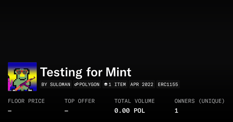 Testing For Mint Collection Opensea - Gorgeous City Texture - Mobile