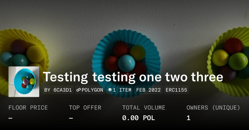 Testing One Two Three Polygon Collection Opensea - Mobile Dark Wallpapers for Desktop