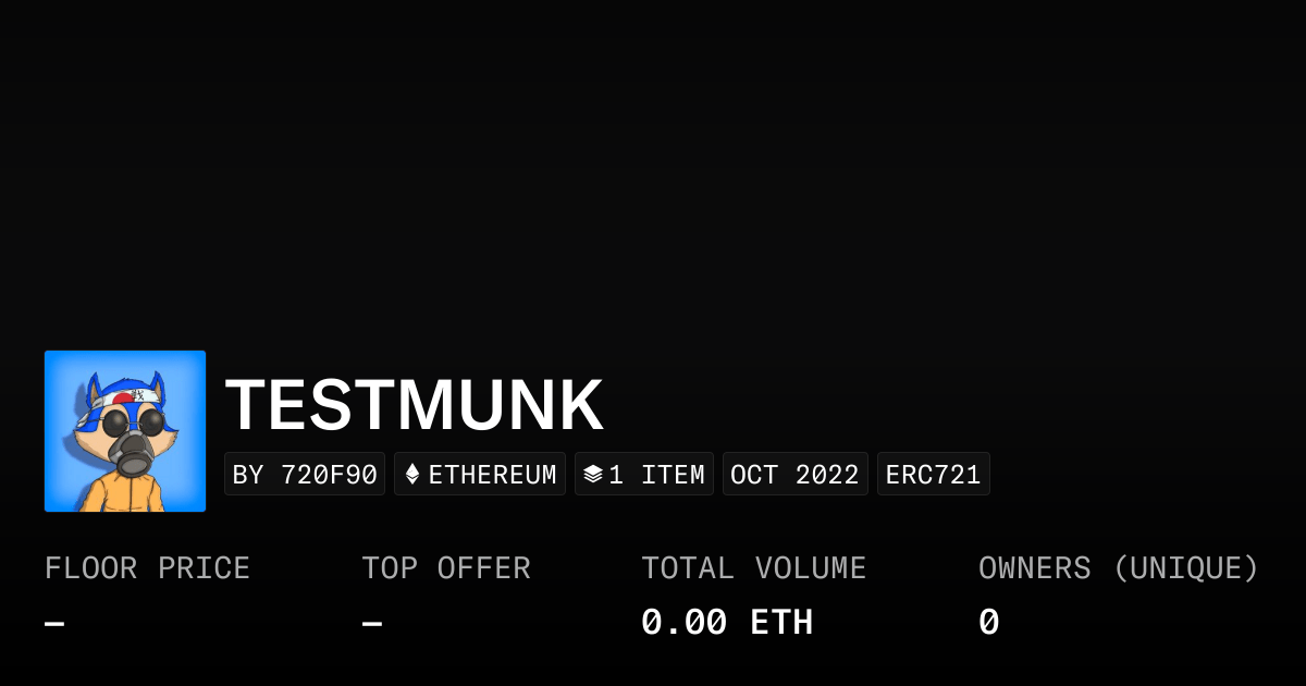 Testmunk Collection Opensea